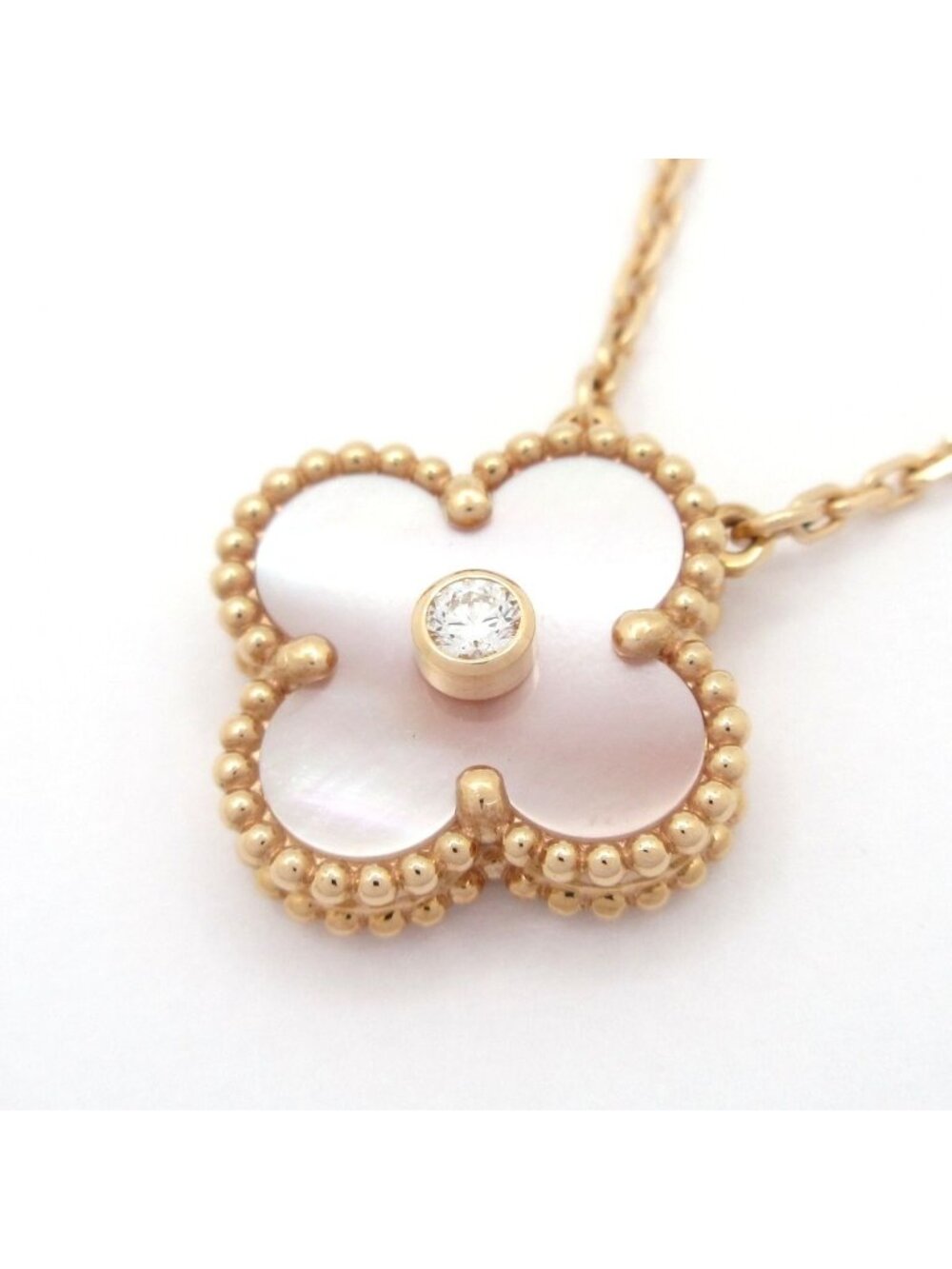 Van Cleef & Arpels Necklace Vintage Alhambra Pink Diamond